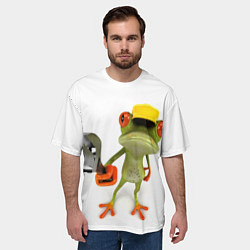 Футболка оверсайз мужская Лягушка, цвет: 3D-принт — фото 2