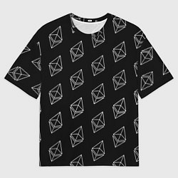 Футболка оверсайз мужская ETHEREUM ЭФИРИУМ УЗОР, цвет: 3D-принт