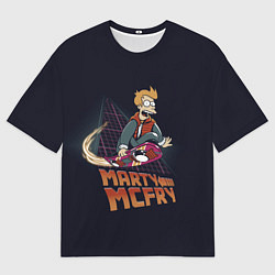 Футболка оверсайз мужская Back to Futurama, цвет: 3D-принт