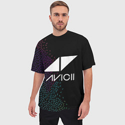 Футболка оверсайз мужская AVICII RAIBOW STYLE, цвет: 3D-принт — фото 2