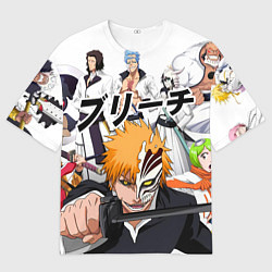 Мужская футболка оверсайз Bleach главные герои