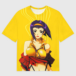 Футболка оверсайз мужская Cowboy Bebop Фэй Валентайн, цвет: 3D-принт