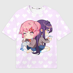 Футболка оверсайз мужская Chibi Natsuki and Yuri, цвет: 3D-принт