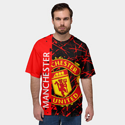 Футболка оверсайз мужская МАНЧЕСТЕР MANCHESTER UNITED, цвет: 3D-принт — фото 2