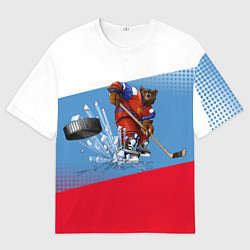 Мужская футболка оверсайз Русский хоккей