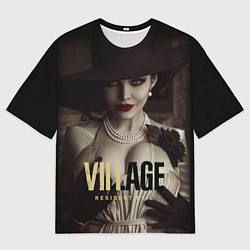 Мужская футболка оверсайз Resident Evil Village Димитреску фан-косплей