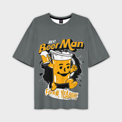 Мужская футболка оверсайз BEER MAN