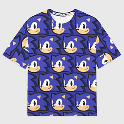 Мужская футболка оверсайз Sonic pattern