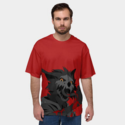 Футболка оверсайз мужская Демон и кровь, цвет: 3D-принт — фото 2