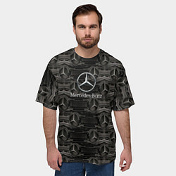 Футболка оверсайз мужская Mercedes-Benz, цвет: 3D-принт — фото 2