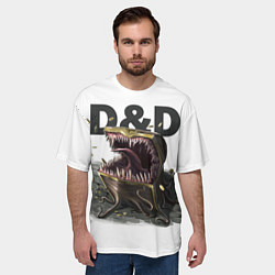 Футболка оверсайз мужская D&D Мимик-сундук ДнД, цвет: 3D-принт — фото 2