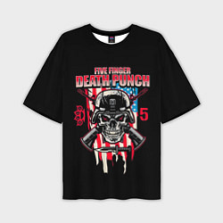 Футболка оверсайз мужская 5FDP Five Finger Death Punch, цвет: 3D-принт