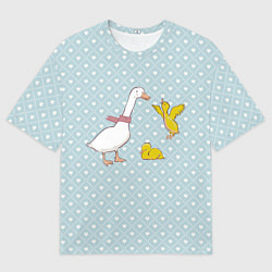 Мужская футболка оверсайз Утка и утята