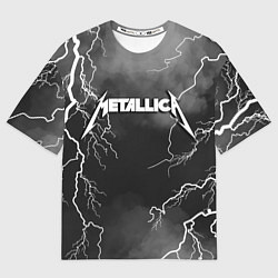 Футболка оверсайз мужская METALLICA РАЗРЯД МОЛНИИ, цвет: 3D-принт