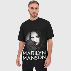 Футболка оверсайз мужская MARILYN MANSON, цвет: 3D-принт — фото 2