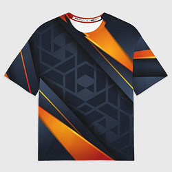 Мужская футболка оверсайз BLACK ORANGE