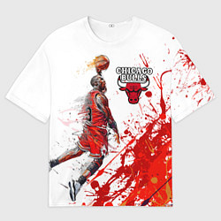 Мужская футболка оверсайз CHICAGO BULLS 9