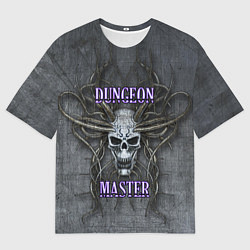 Мужская футболка оверсайз DM Dungeon Master SKULL