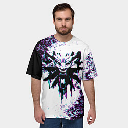 Футболка оверсайз мужская THE WITCHER GLITCH ГЛИТЧ, цвет: 3D-принт — фото 2