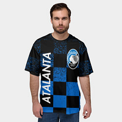Футболка оверсайз мужская FC ATALANTA ФК АТАЛАНТА, цвет: 3D-принт — фото 2