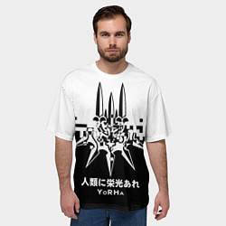 Футболка оверсайз мужская YoRHa, Nier: Automata, цвет: 3D-принт — фото 2