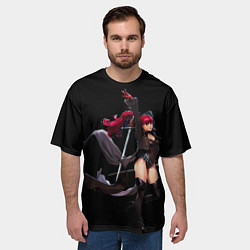 Футболка оверсайз мужская Касуми, цвет: 3D-принт — фото 2