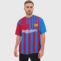 Футболка оверсайз мужская Ансу Фати Барселона 20212022, цвет: 3D-принт — фото 2