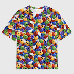 Футболка оверсайз мужская Боулинг, цвет: 3D-принт