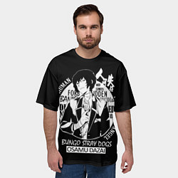 Футболка оверсайз мужская Осаму Дазай Бродячие псы, цвет: 3D-принт — фото 2