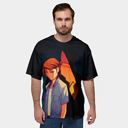 Футболка оверсайз мужская Анимационные Элли и Джоел, цвет: 3D-принт — фото 2