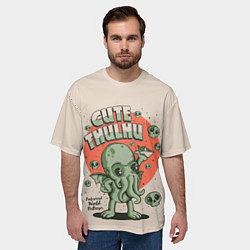 Футболка оверсайз мужская Милый Ктулху, цвет: 3D-принт — фото 2