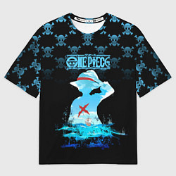 Футболка оверсайз мужская Луффи Пираты Соломенной Шляпы, цвет: 3D-принт