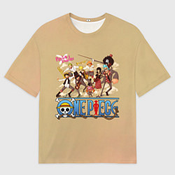 Мужская футболка оверсайз Пираты Соломенной Шляпы One Piece