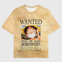 Футболка оверсайз мужская Манки Д Луффи в розыске One Piece, цвет: 3D-принт