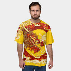 Футболка оверсайз мужская Китайский Дракон, China Dragon, цвет: 3D-принт — фото 2