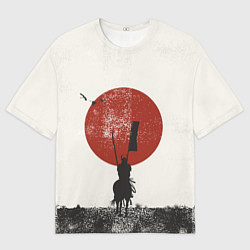 Футболка оверсайз мужская Самурай на коне, цвет: 3D-принт