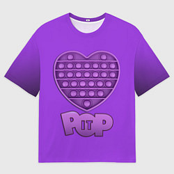 Мужская футболка оверсайз POP it ПОП ит СЕРДЦЕ