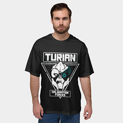 Футболка оверсайз мужская Турианец, цвет: 3D-принт — фото 2