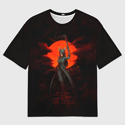 Мужская футболка оверсайз Blood moon