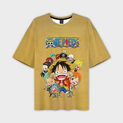 Мужская футболка оверсайз Персонажи One Piece Большой куш