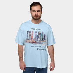 Футболка оверсайз мужская Москва-Сити, цвет: 3D-принт — фото 2