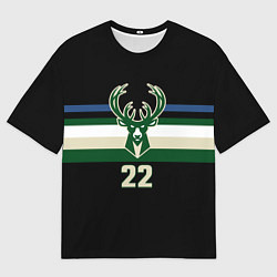 Мужская футболка оверсайз Milwaukee Bucks форма Крис Миддлтон