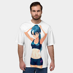 Футболка оверсайз мужская Нагаторо в купальнике, цвет: 3D-принт — фото 2