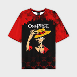 Мужская футболка оверсайз Луффи One Piece Большой куш