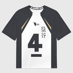 Мужская футболка оверсайз Бокуто 4 форма Фукуродани