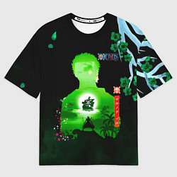 Футболка оверсайз мужская Зоро One Piece Большой куш, цвет: 3D-принт