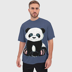 Футболка оверсайз мужская Милая Панда Sweet Panda, цвет: 3D-принт — фото 2