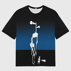 Футболка оверсайз мужская Сиреноголовый Хоррор Ребенок, цвет: 3D-принт