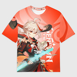 Футболка оверсайз мужская Genshin Impact, Кадзуха, цвет: 3D-принт