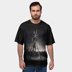 Футболка оверсайз мужская СИРЕНОГОЛОВЫЙ старый фильм, цвет: 3D-принт — фото 2